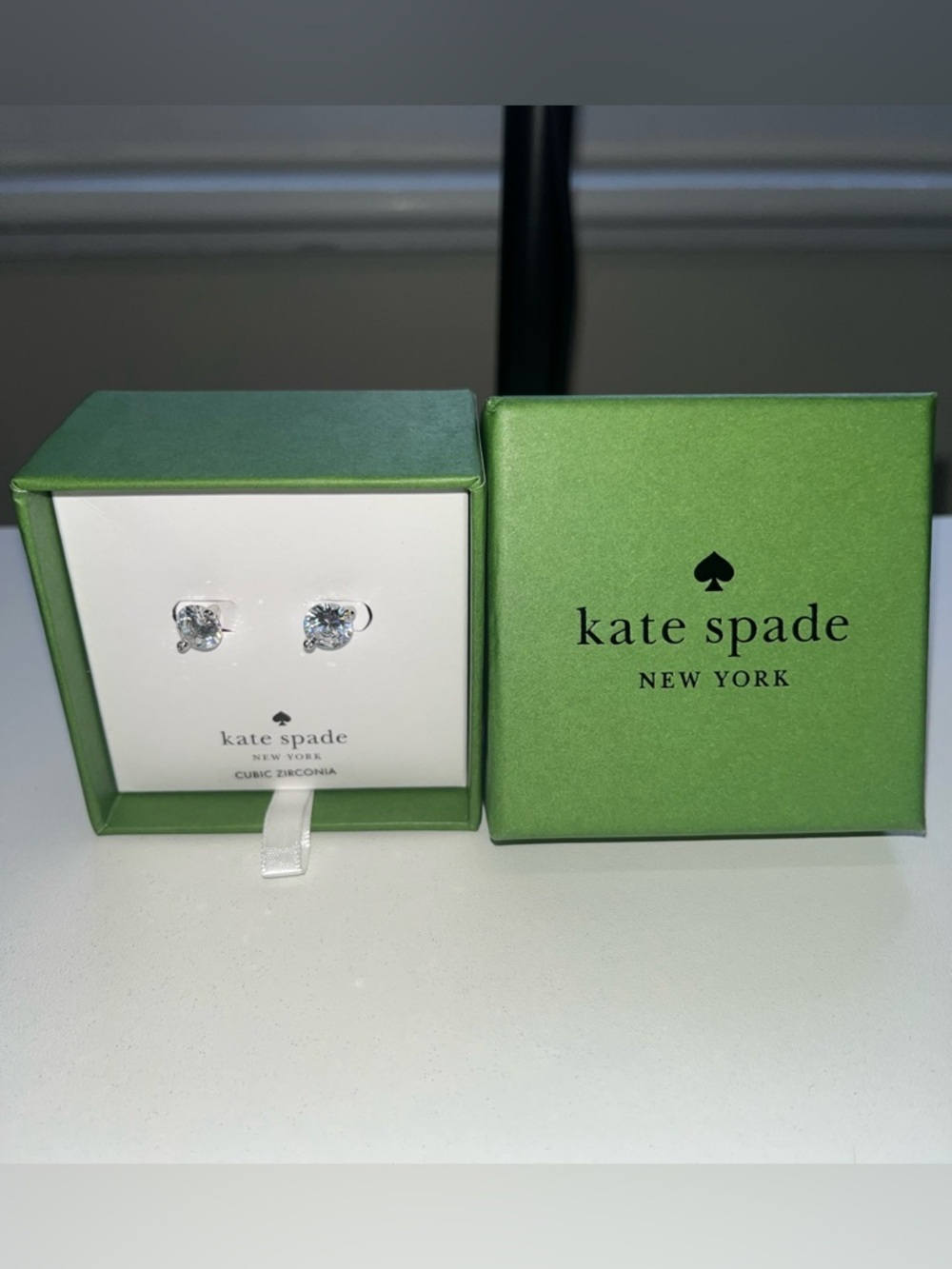 Kate Spade Silver-Tone Cubic Zirconia Stud Earrings